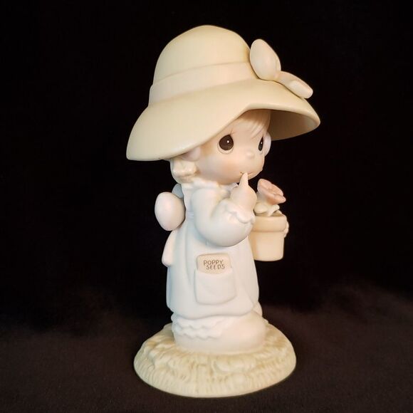 Vintage Precious Moments Porcelain Figurine 1987 "Happy Birthday Poppy" #106836 - Picture 4 of 7